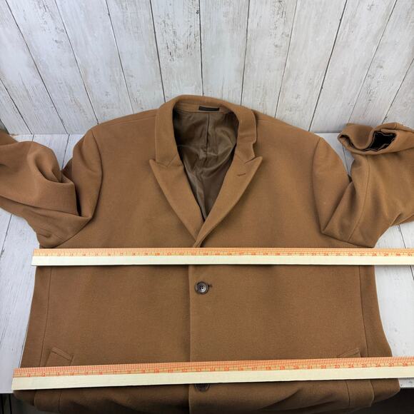 Calvin Klein Brown Wool Cashmere Stewart Coat Single Breasted Men's Size 52XL - Picture 13 of 16